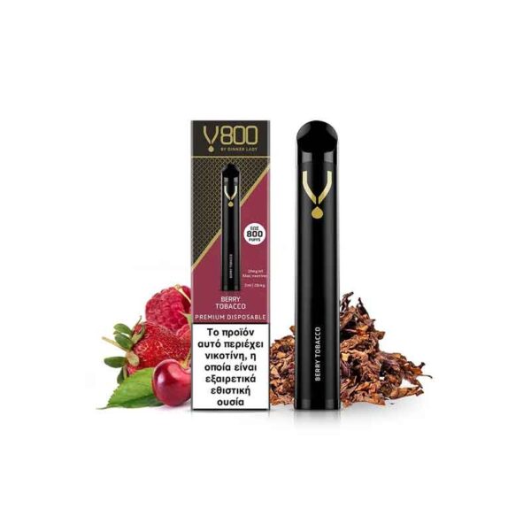 Dinner Lady V800 Disposable Berry Tobacco 20mg